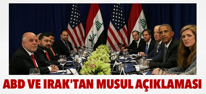 ABD ve Irak'tan Musul açıklaması