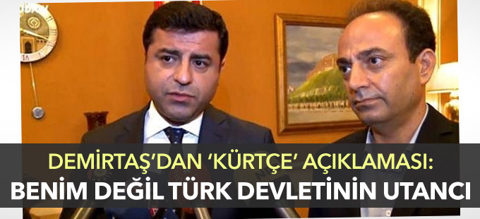 Demirtaş'tan Kürtçe açıklaması: Benim değil, Türk devletinin utancı