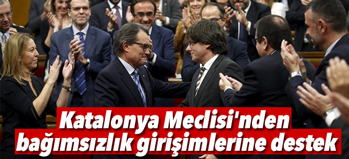 Katalonya Meclisi'nden bağımsızlık girişimlerine destek