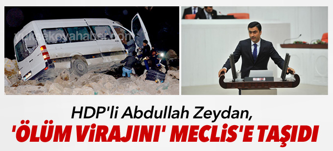 HDP'li Zeydan, 'ölüm virajını' Meclis'e taşıdı