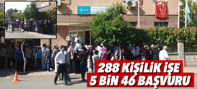 Siirt'te 288 kişilik işe 5 bin 46 başvuru yapıldı
