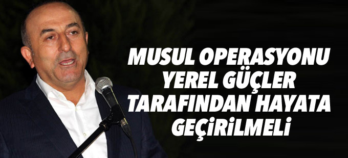 Çavuşoğlu: Musul operasyonu yerel güçler tarafından hayata geçirilmeli