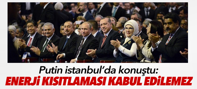 Putin: "Enerji kısıtlaması kabul edilemez"