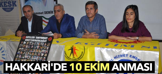 Hakkari’de 10 Ekim anması düzenlendi