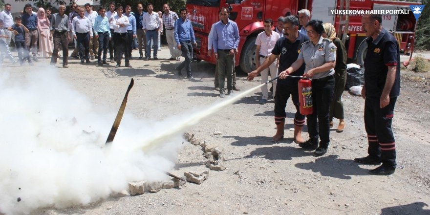 Hakkari’de yangın tatbikatı
