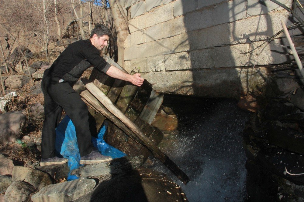 Ermenilerden kalma değirmende tahin üretimi