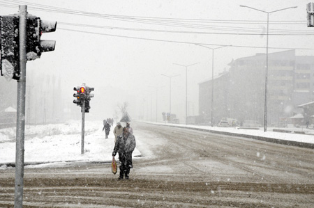 Yükekova'da kar yağışı 40