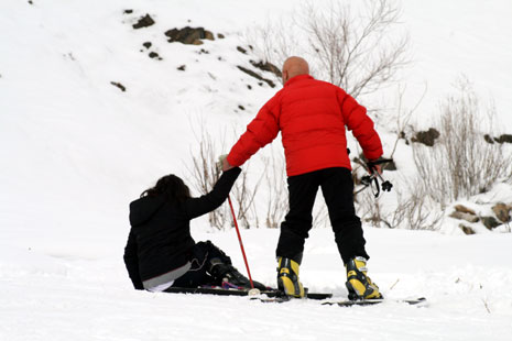 Hakkari'de Otluca tesislerindeki kayak keyfinden fotoğraflar 32