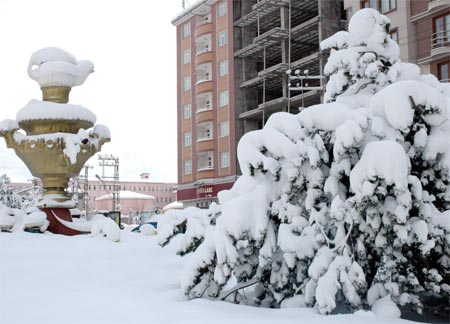 Van'da 2 gündür etkisini sürdüren kar yağışından kareler 2