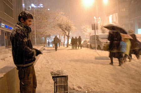 Van'da 2 gündür etkisini sürdüren kar yağışından kareler 29