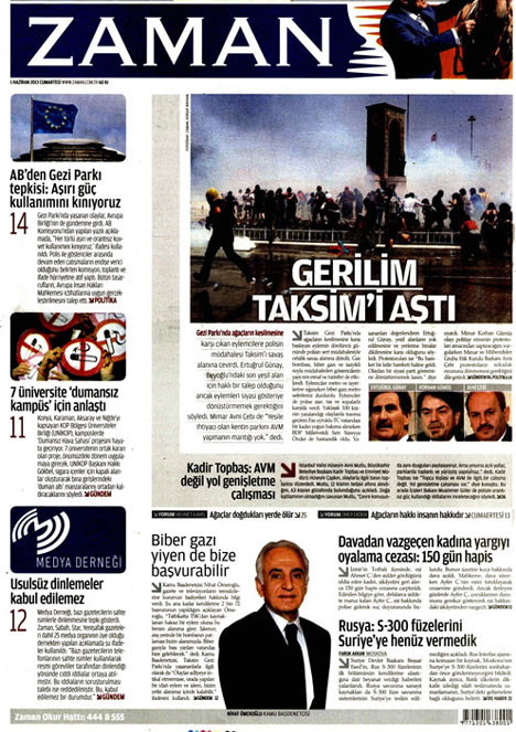 Basın Taksim eylemini nasıl gördü? 8
