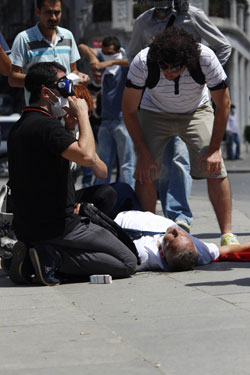 Taksim'de çatışmalar devam ediyor 47