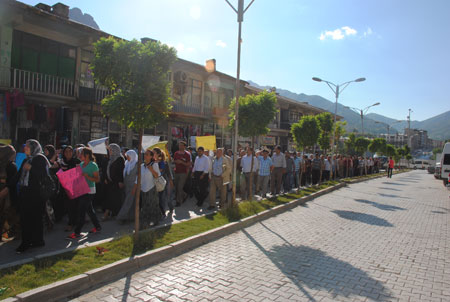 Şemdinli'de Bingöl olayı için yürüyüş 2