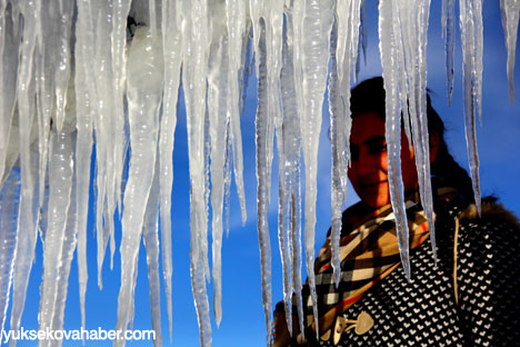 Erzurum'da Sibirya soğukları buzlu sanata dönüştü 14