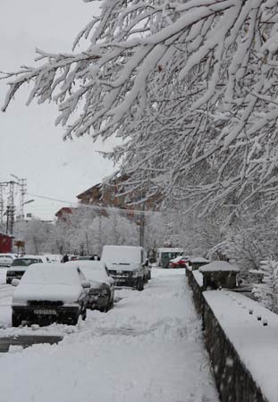 Erzurum'da kar yağışı 10
