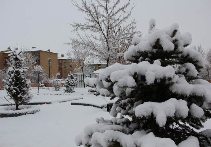 Erzurum'da kar yağışı 5