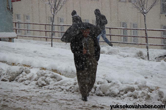 Şemdinli'de kar yağışı 13
