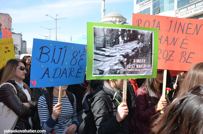 Yüksekova'da kadınlardan yürüyüş ve basın açıklaması 10