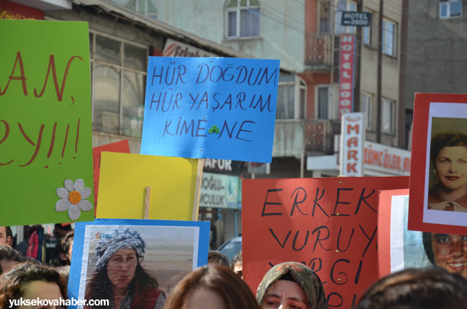 Yüksekova'da kadınlardan yürüyüş ve basın açıklaması 11