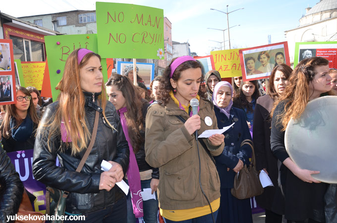 Yüksekova'da kadınlardan yürüyüş ve basın açıklaması 12
