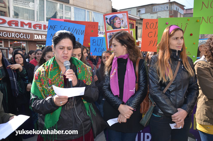 Yüksekova'da kadınlardan yürüyüş ve basın açıklaması 13