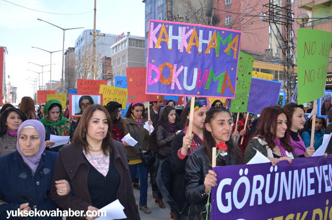 Yüksekova'da kadınlardan yürüyüş ve basın açıklaması 6