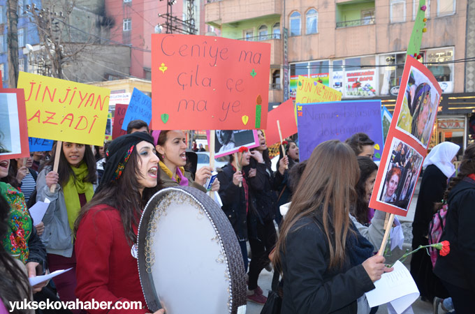 Yüksekova'da kadınlardan yürüyüş ve basın açıklaması 7