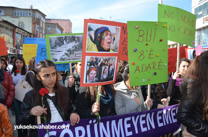 Yüksekova'da kadınlardan yürüyüş ve basın açıklaması 9