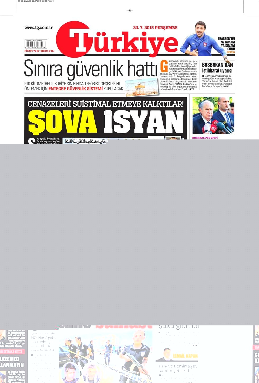 Günün Gazete Manşetleri (23.07.2015) 21