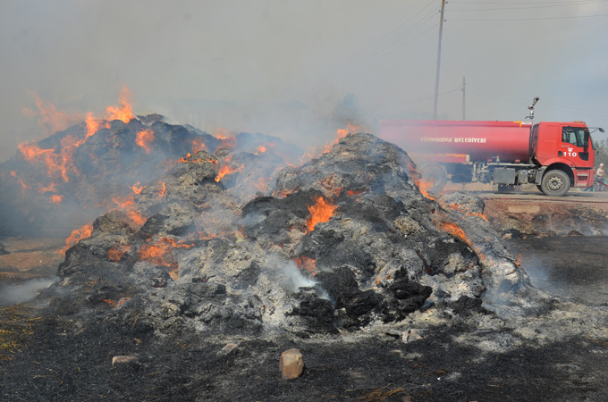 Yüksekova’daki yangında 40 bin bağ ot yandı 13