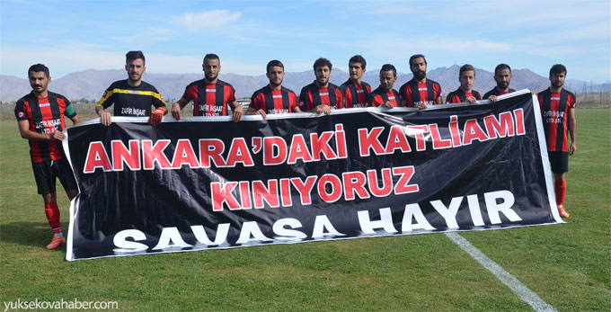 Yüksekova'daki maçta Ankara Katliamı kınandı 1