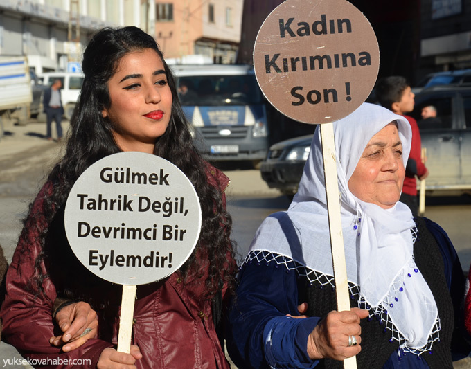 Yüksekova'da kadına yönelik şiddet protestosu 12