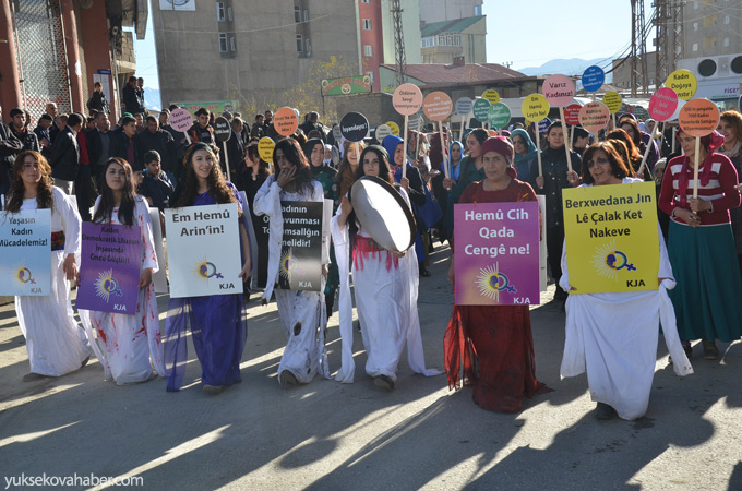 Yüksekova'da kadına yönelik şiddet protestosu 15