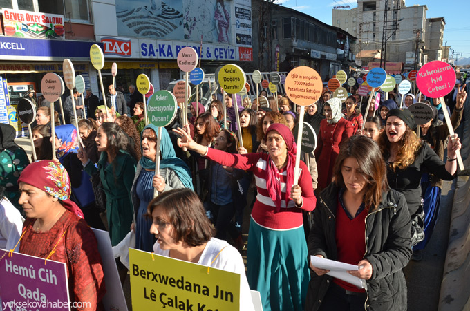 Yüksekova'da kadına yönelik şiddet protestosu 18