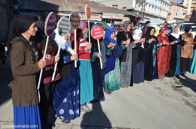 Yüksekova'da kadına yönelik şiddet protestosu 9