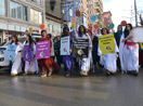 Yüksekova'da kadına yönelik şiddet protestosu