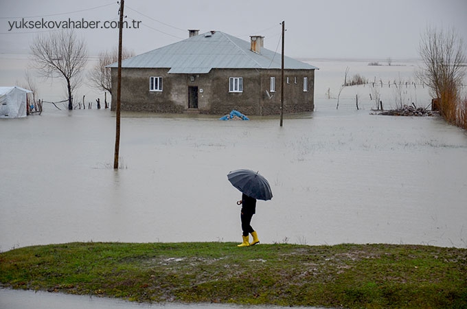Yüksekova deresi taştı, onlarca ev su altında kaldı 3