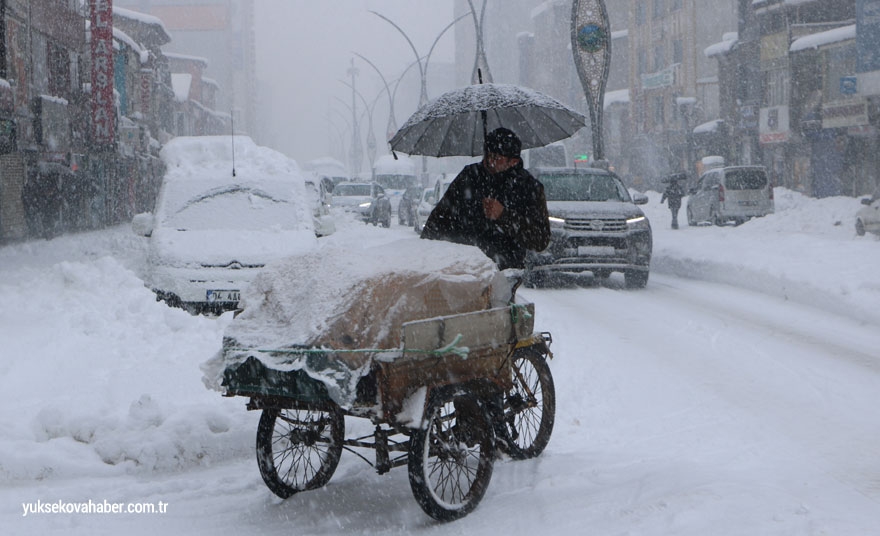 Yüksekova'da kar yağışı - 18-01-2021 1