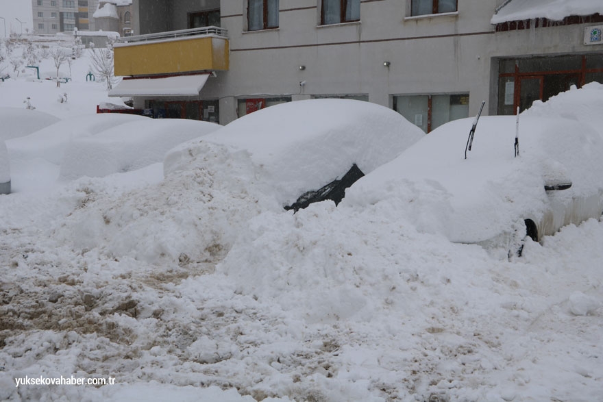 Yüksekova'da kar yağışı devam ediyor 2