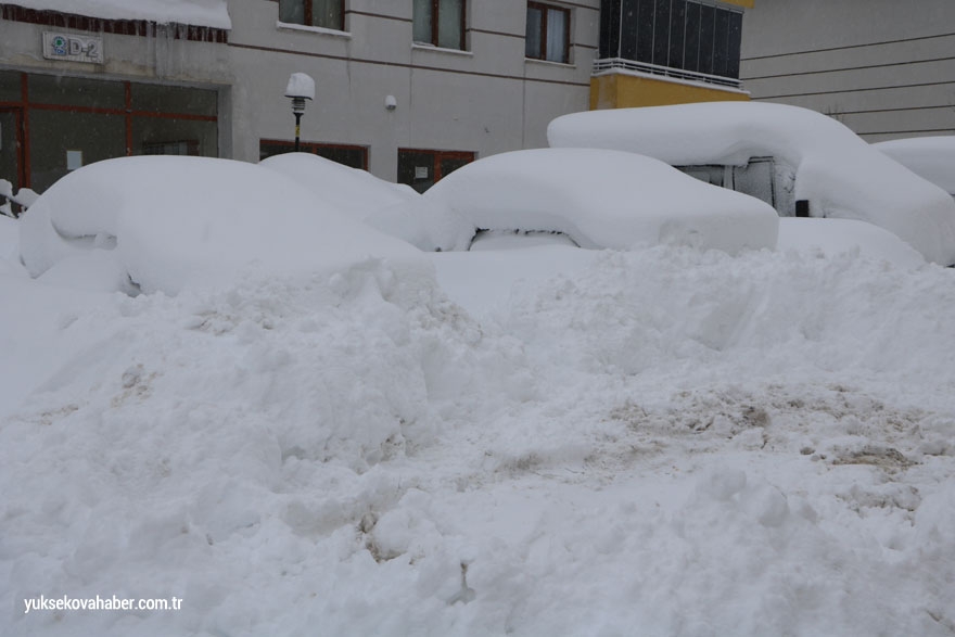 Yüksekova'da kar yağışı devam ediyor 3
