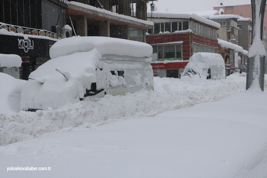 Yüksekova'da kar yağışı devam ediyor 8