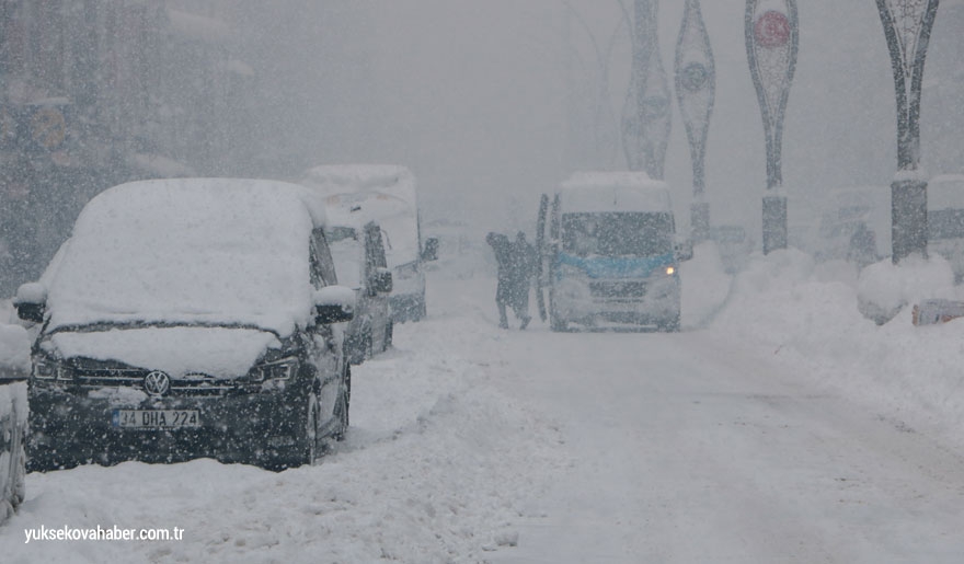 Yüksekova'da kar yağışı etkili oldu 11