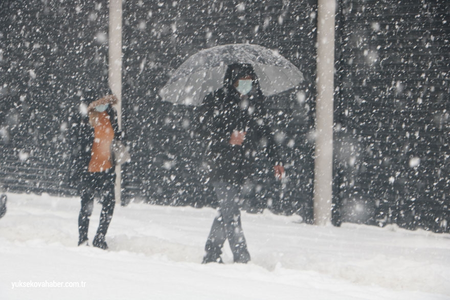 Yüksekova'da kar yağışı etkili oldu 12
