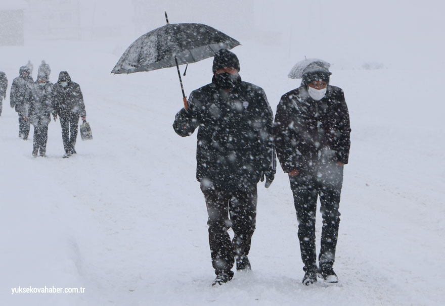 Yüksekova'da kar yağışı etkili oldu 2