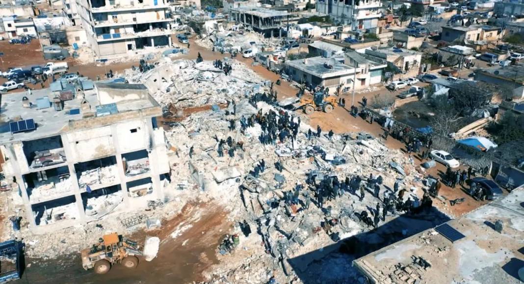 Halep kentindeki yıkım havadan görüntülendi 5