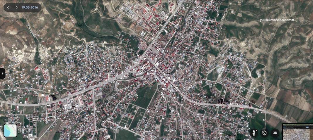 Uydu görüntüleriyle Yüksekova'daki 22 yıllık değişim 10