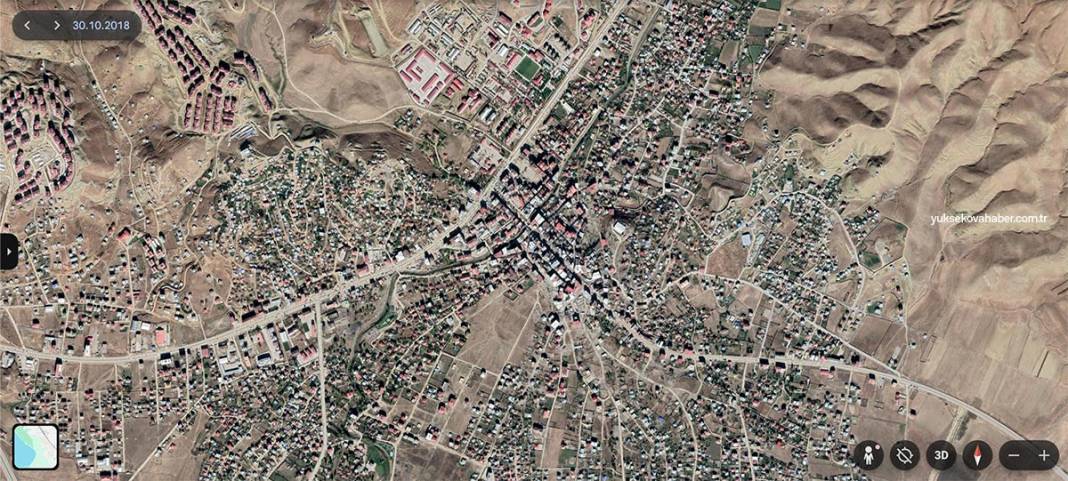 Uydu görüntüleriyle Yüksekova'daki 22 yıllık değişim 11