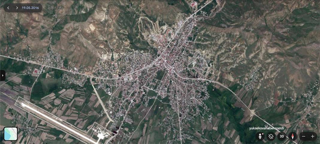 Uydu görüntüleriyle Yüksekova'daki 22 yıllık değişim 3