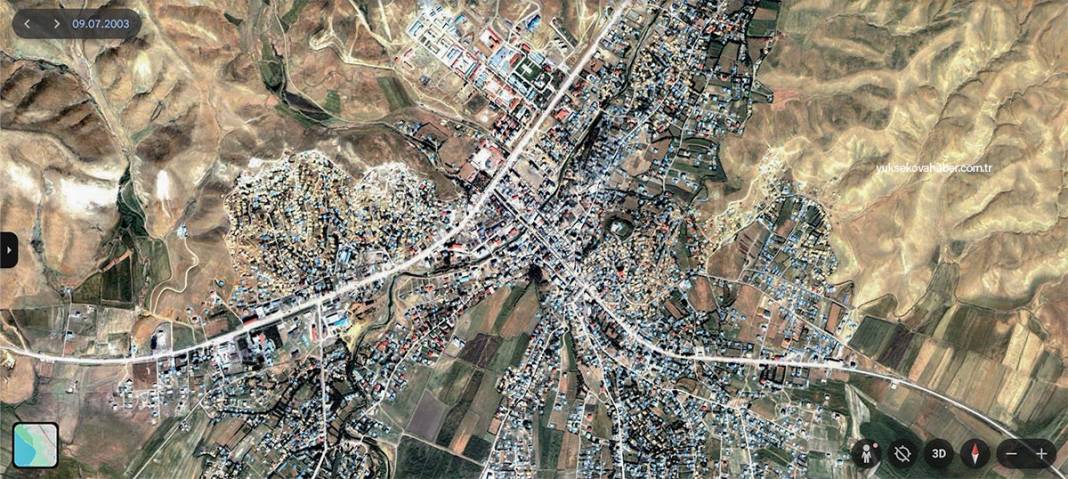 Uydu görüntüleriyle Yüksekova'daki 22 yıllık değişim 8
