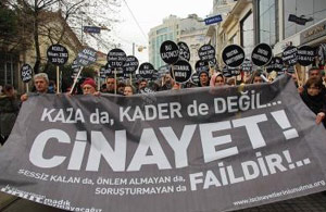 İşçi cinayetleri için Taksim'de yürüyüş